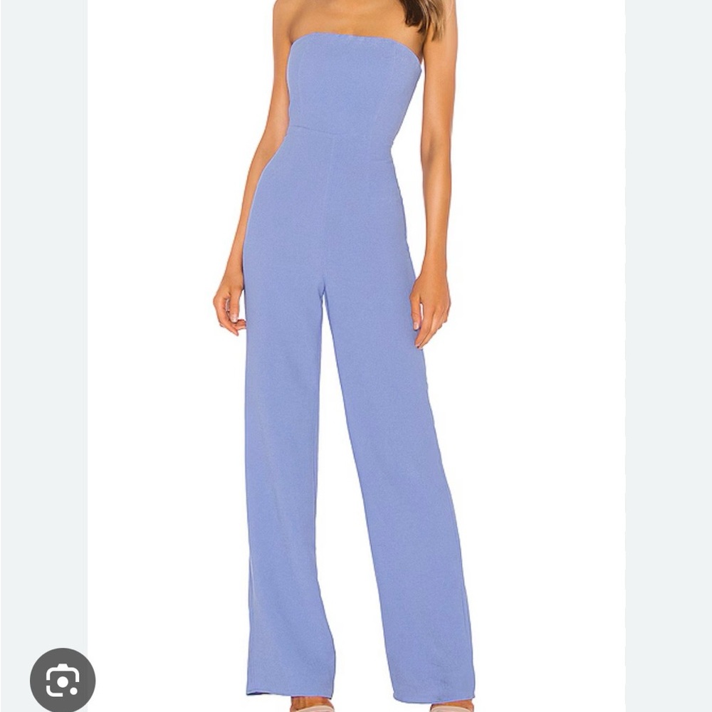 NBD Ivy Periwinkle Sold Out Strapless Jumpsuit